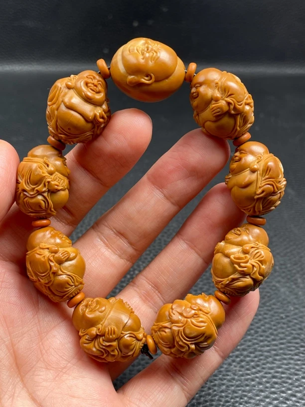 新款橄榄核2.0弥勒佛手串