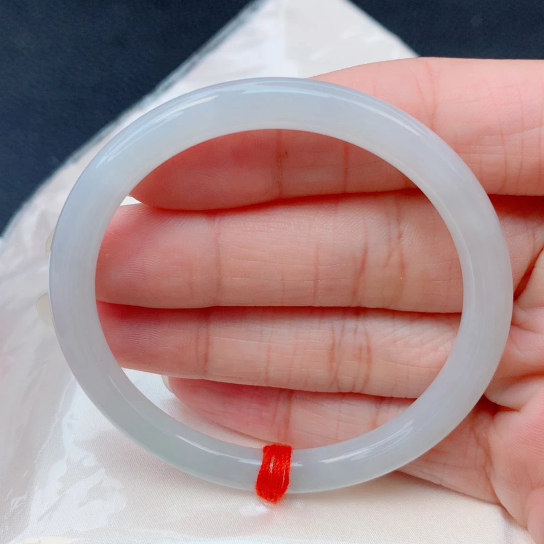 翡翠未镶嵌手镯51.7叮铛条 糯化白月光福利捡漏