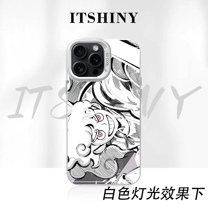 海贼王路飞手机壳彩银二次元适用于苹果华为荣耀小米VIVOPPO一加