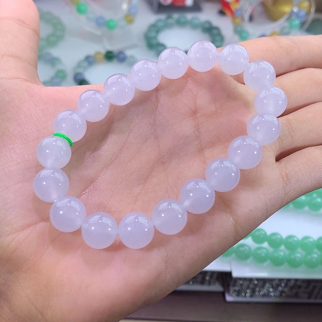 未镶嵌手链翡翠白月光手串