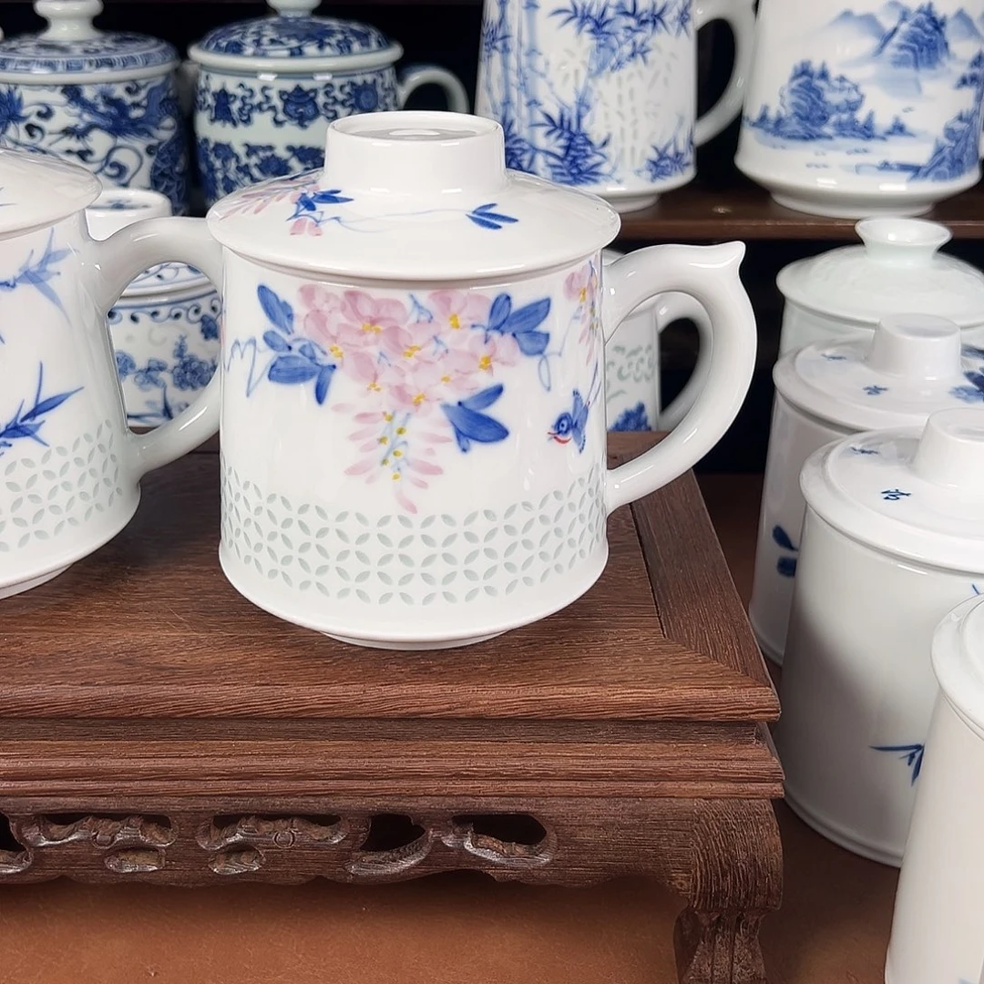 景德镇高温陶瓷办公杯家用