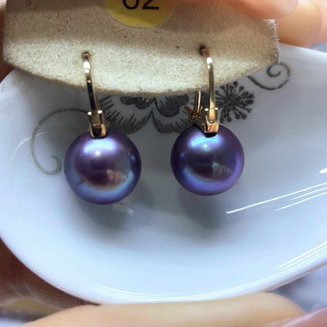 淡水珍珠耳饰银S925镶嵌