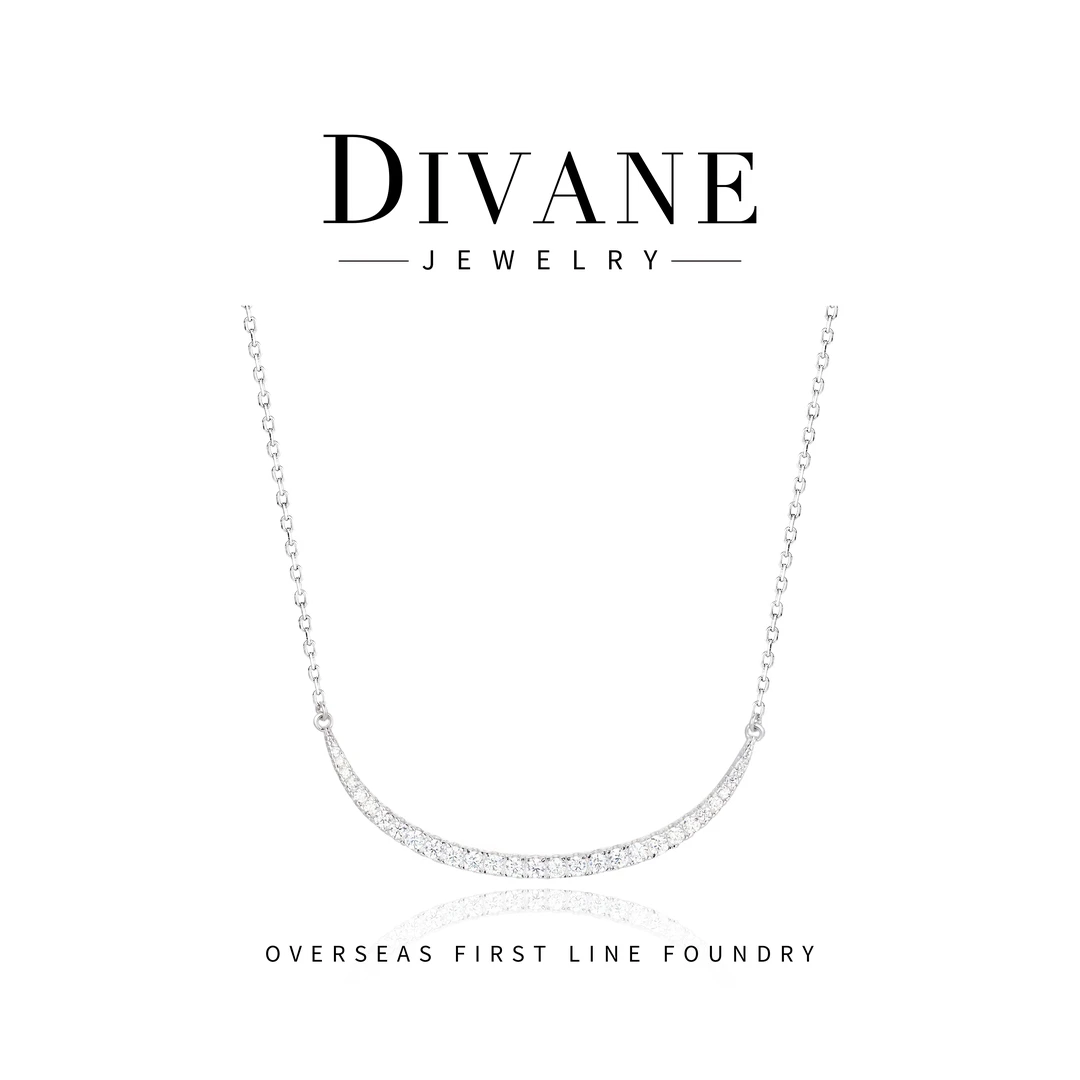 坠链均925银 【月牙秋千】百搭微笑精致项链 G1760