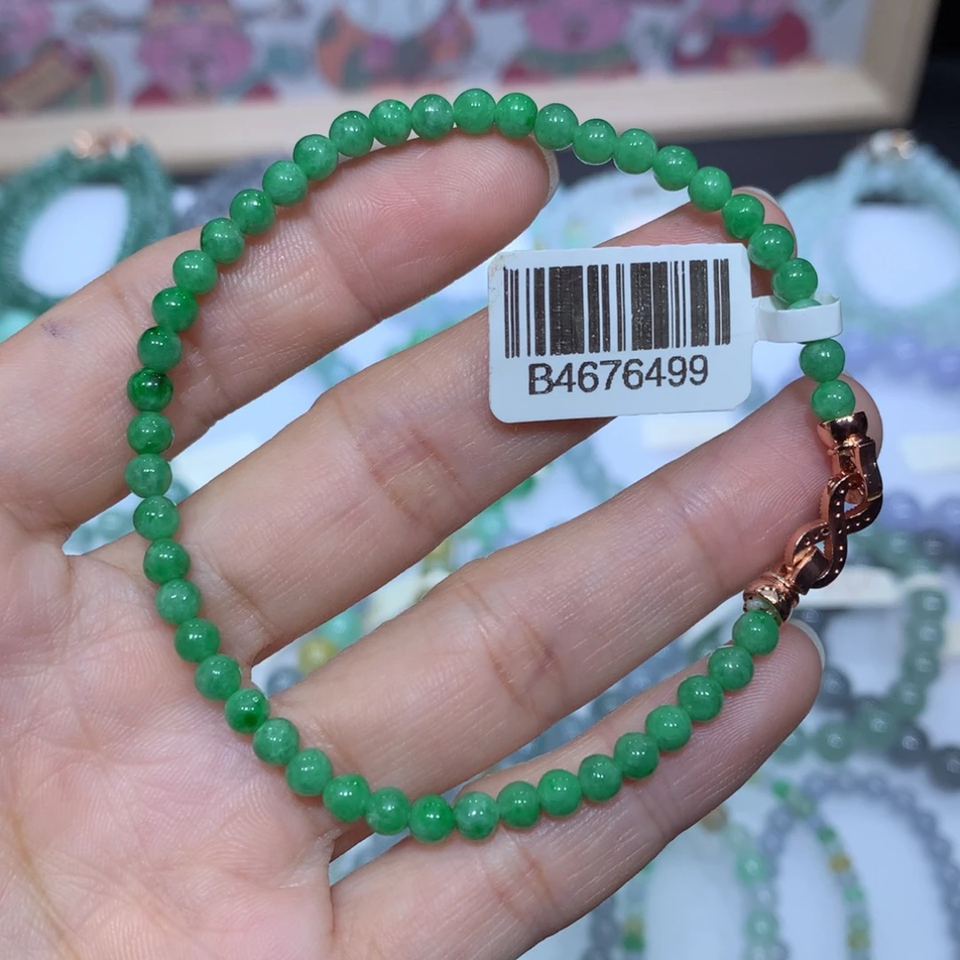 翡翠未镶嵌手链天然