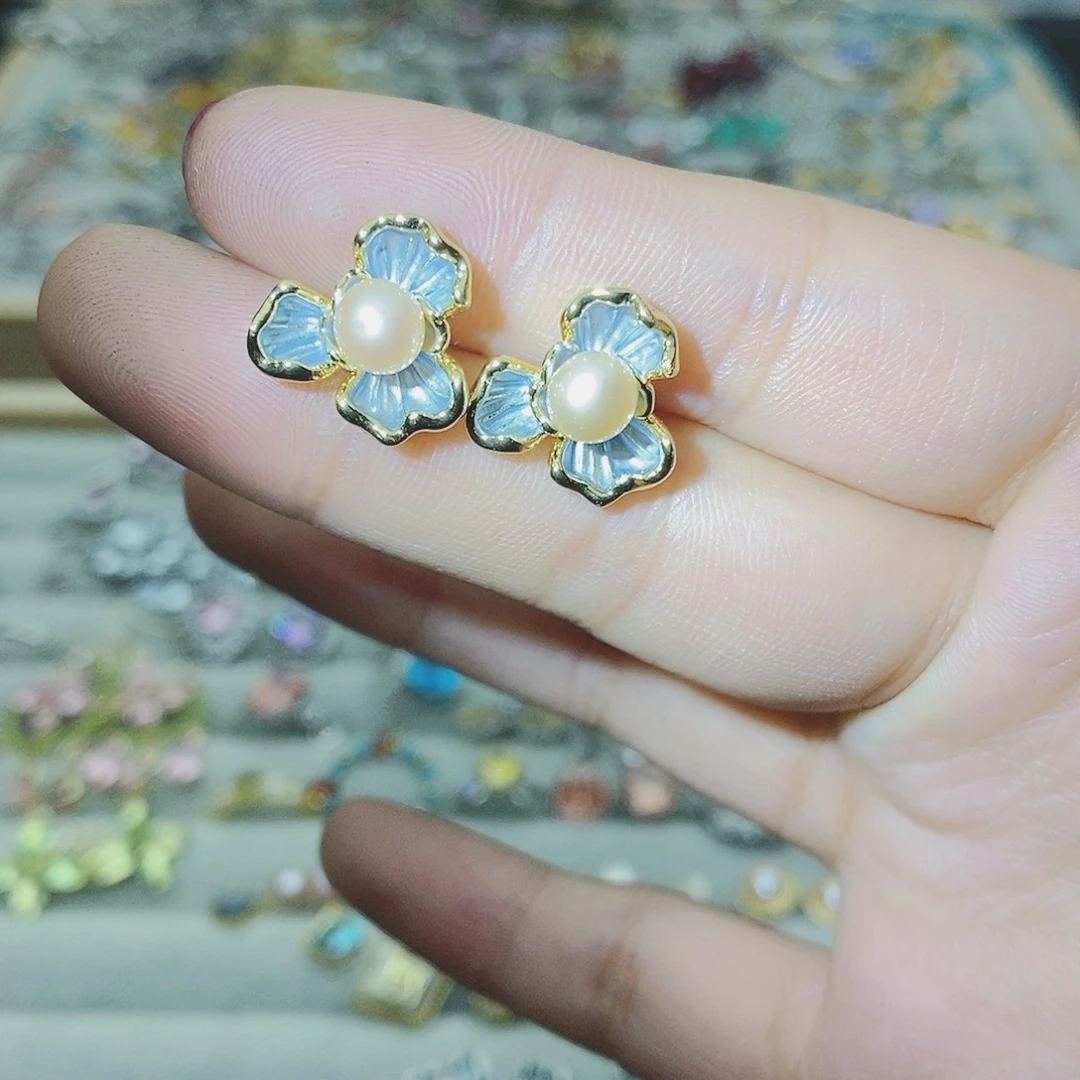 【闪购商品】托帕石耳饰银S925镶嵌