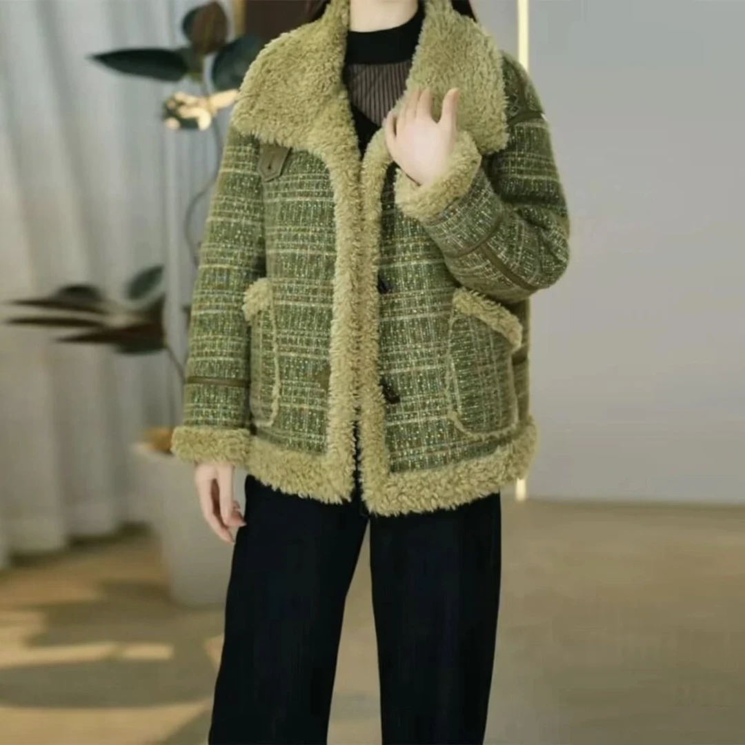 【外套】冬季洋气气质保暖外套2025新款显瘦时尚休闲短外套D8188