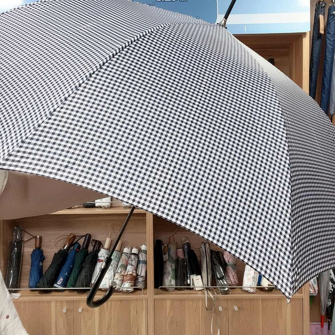 格子伞布雨伞雨伞