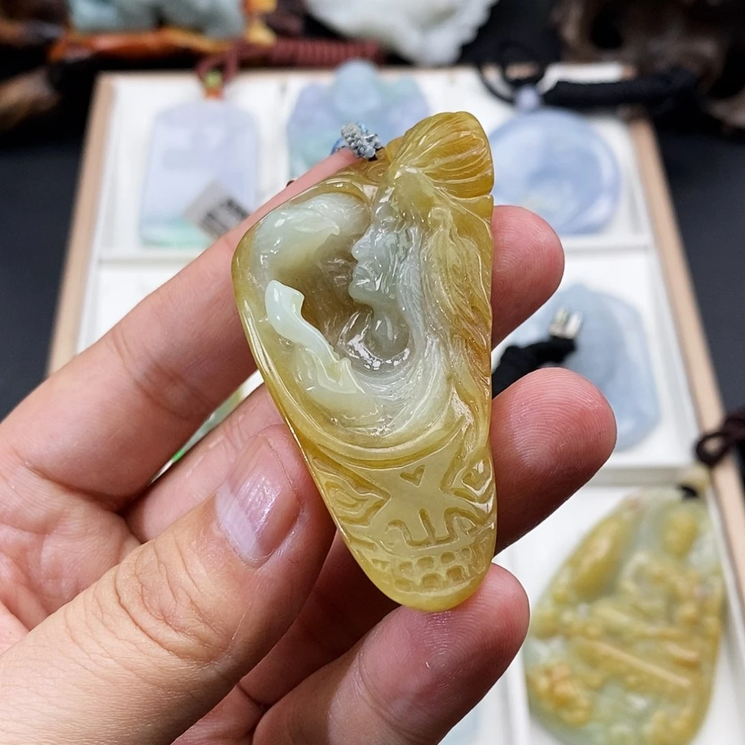 翡翠未镶嵌颈饰用****7缅甸天然翡翠A货