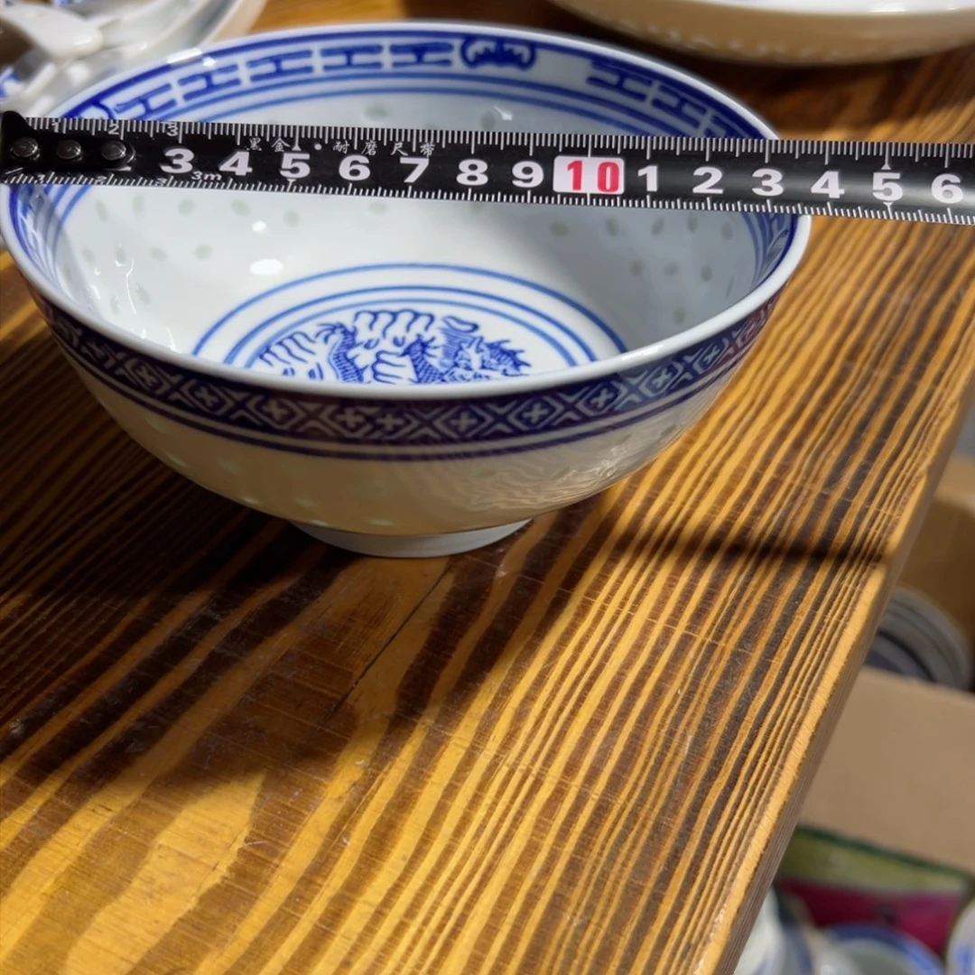 碗青花玲珑5.5寸饭碗