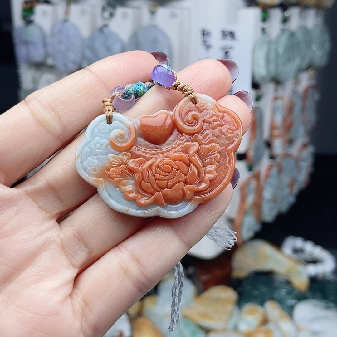 翡翠颈饰14K金镶嵌翡翠