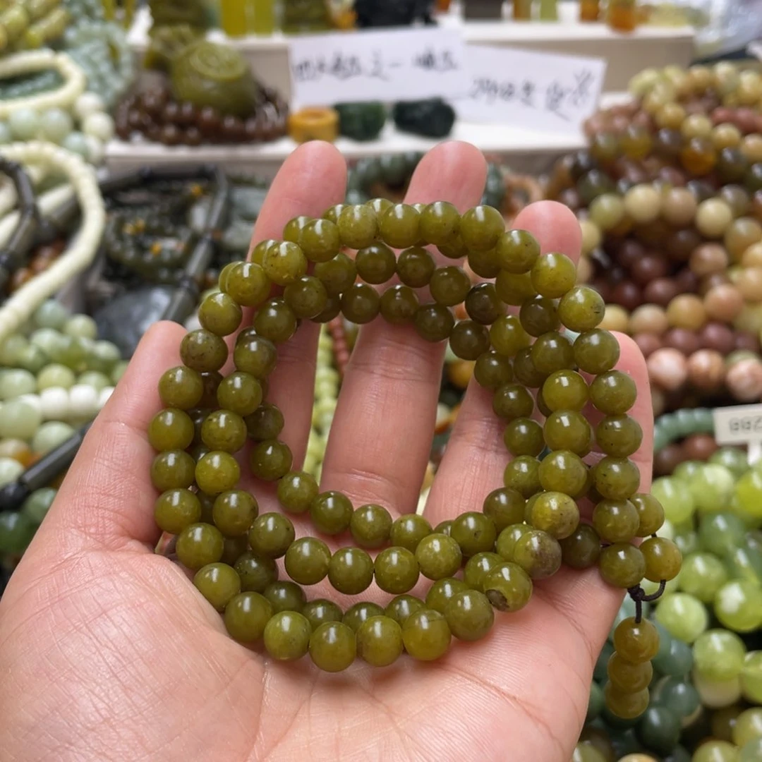 蛇纹石玉手链未镶嵌