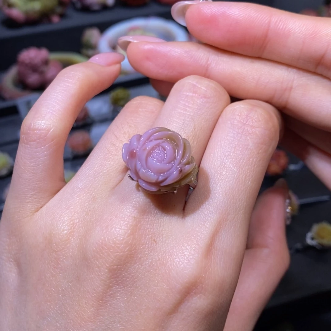 【闪购商品】玛瑙/玉髓戒指银S925镶嵌盐源玛瑙