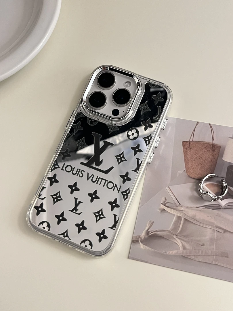 创意复古印花镜面适用苹果16promax手机壳15小众华为高级网红男女