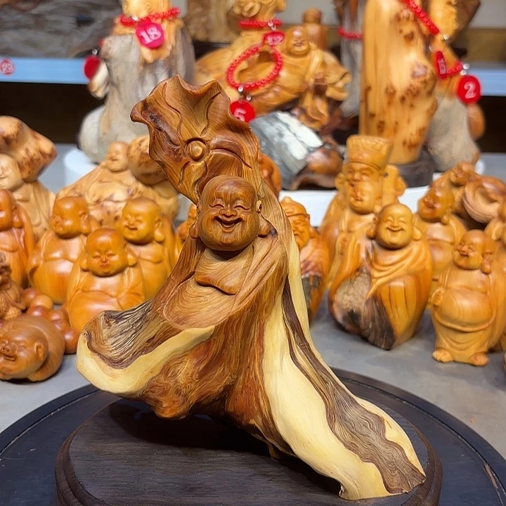 柏木太行崖柏弥勒佛