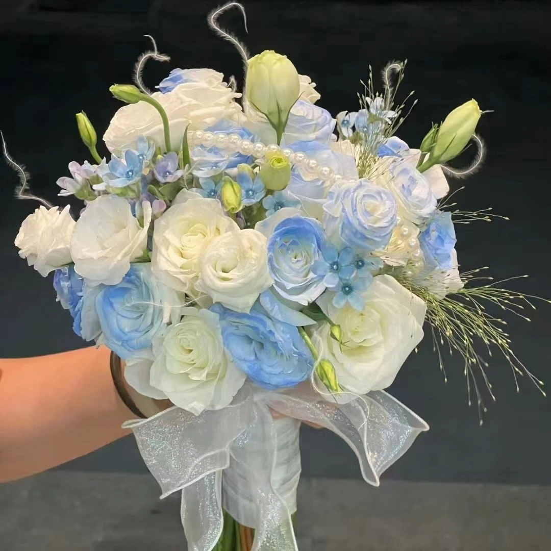 【新娘捧花】碎冰蓝色系新娘捧花