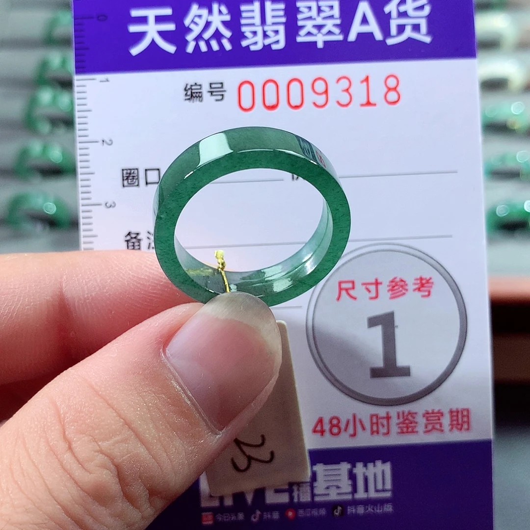 翡翠未镶嵌戒指23号