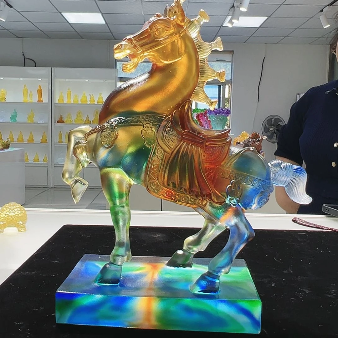 【闪购商品】手工艺品琉璃唐马