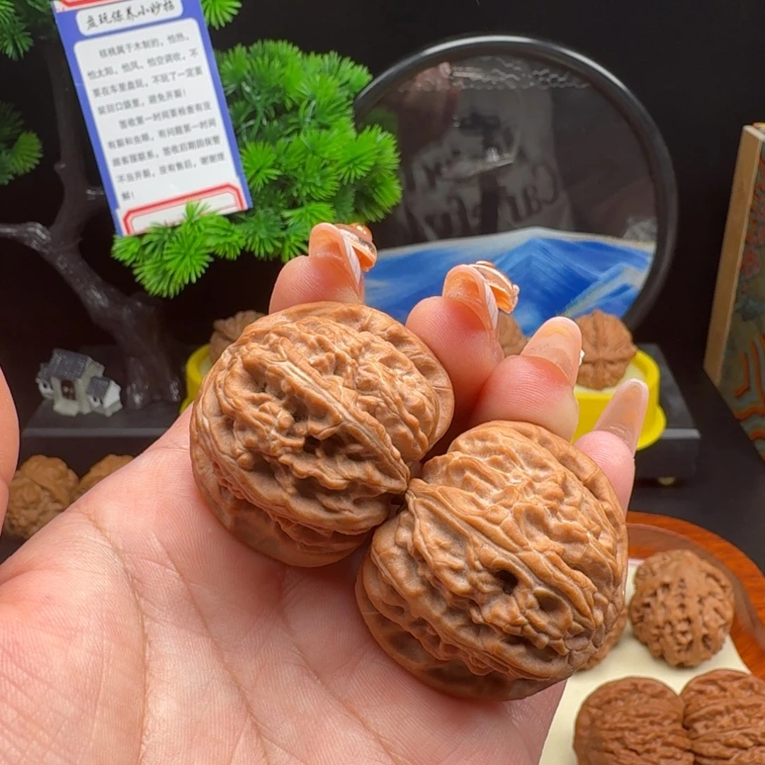 文玩核桃把件全品山地无药新果38白狮子