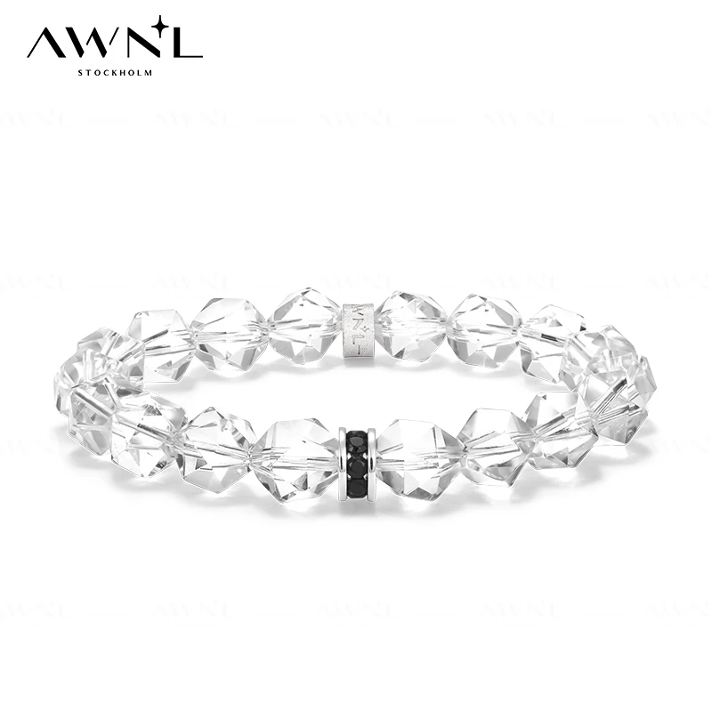 AWNL如意转轮天然白水晶手链小众轻奢设计感送高级质感礼物