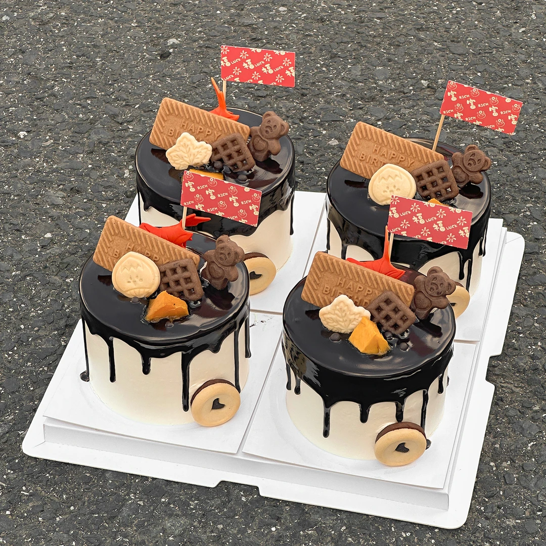 网红秋天氛围感烘焙蛋糕装饰福富小旗插件甜品台祝福语枫叶装扮