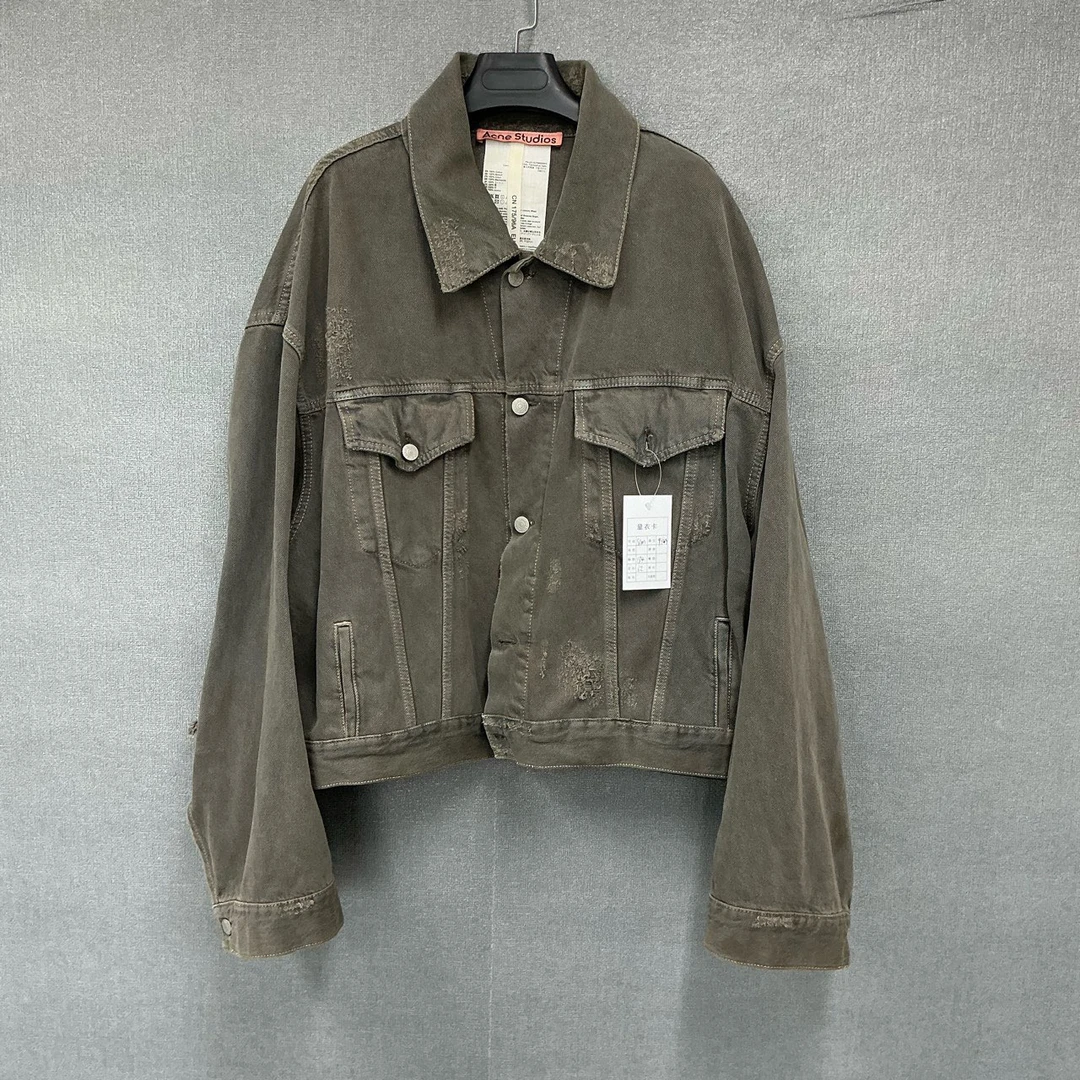 99新 AcneStudios 复古做旧破坏牛仔外套S/M码