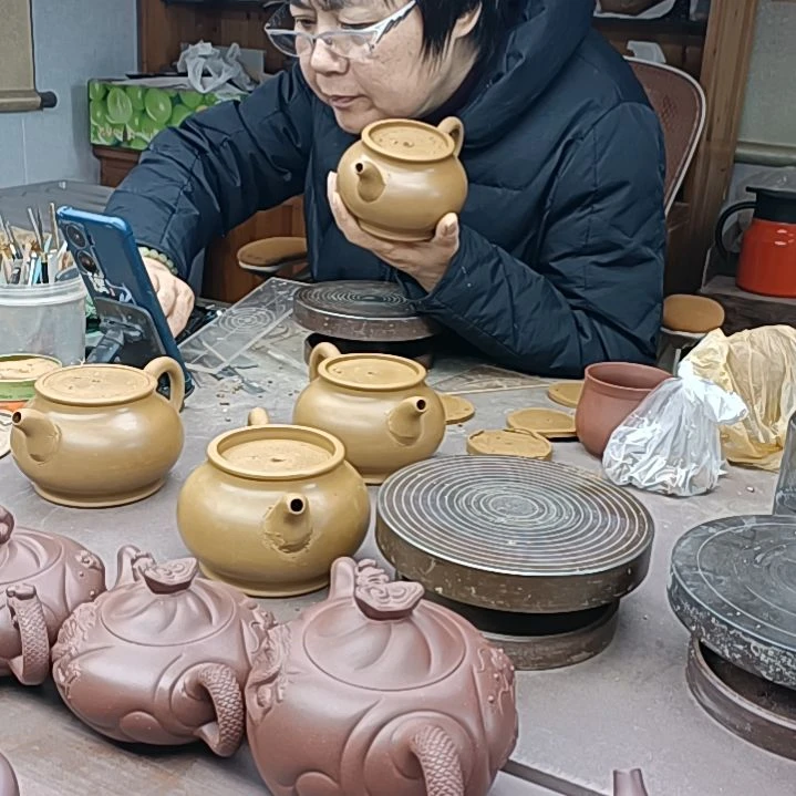 紫砂茶案饿****福闪全手竹韵