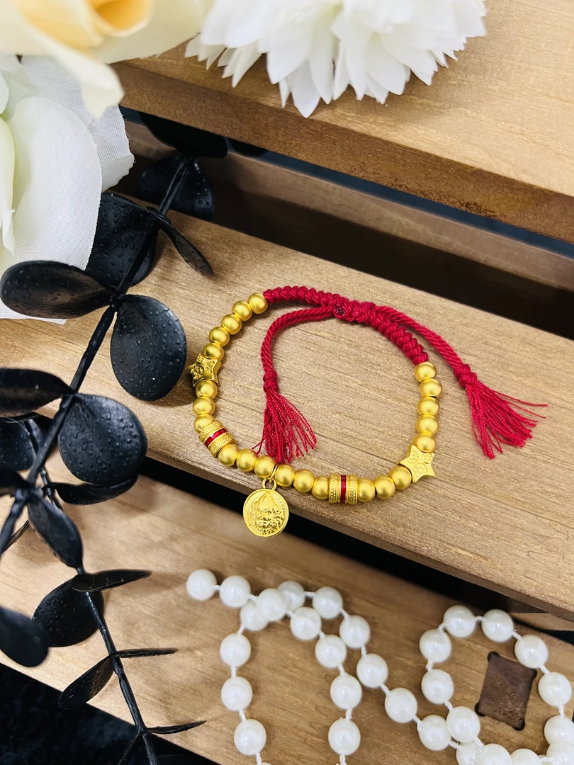 足金999圆珠黄财神手串