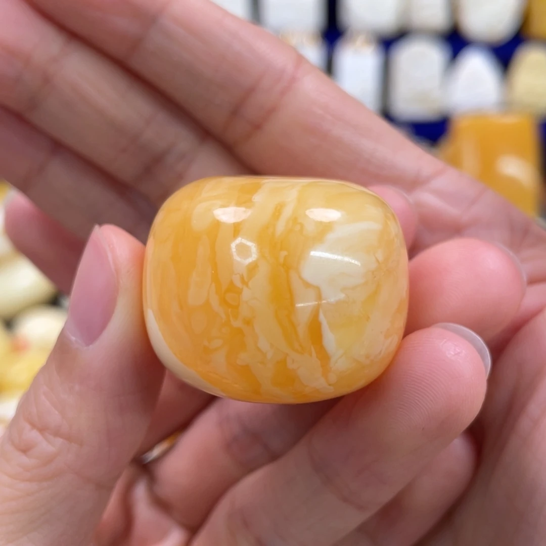 蜜蜡裸石未镶嵌琥珀蜜蜡扣子