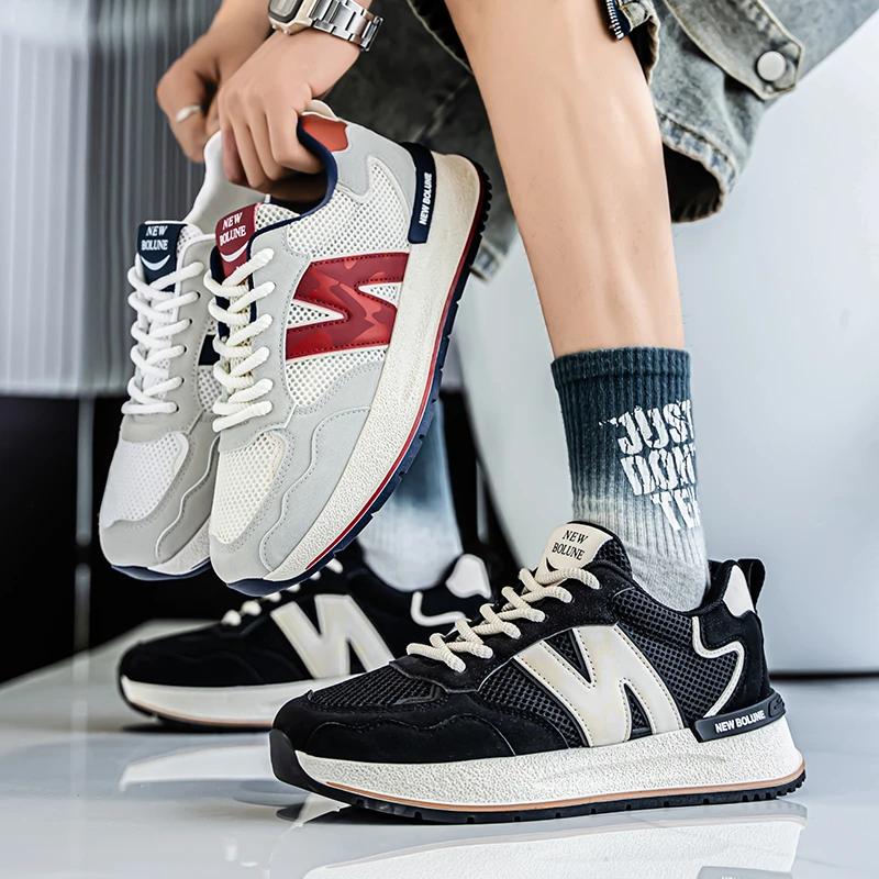 NEW BOLUNE/新百伦夏季新款网面透气跑步鞋男士轻便百搭潮鞋男