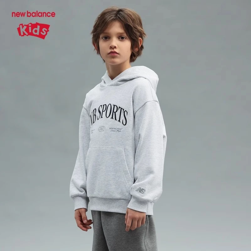 New Balance男童连帽卫衣女童6-12岁潮款中大童上衣儿童7CF1E153