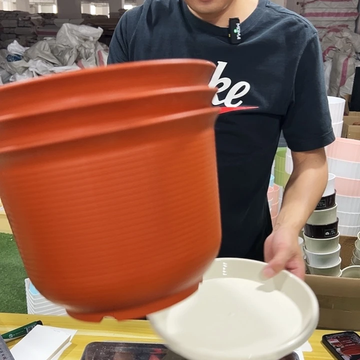 矮陶口30高21陶红无托3只