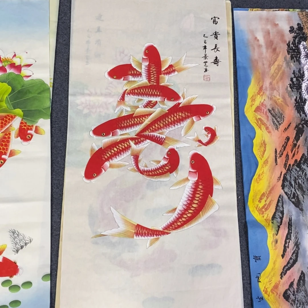 国画尺寸100✖️50三尺精品手绘画