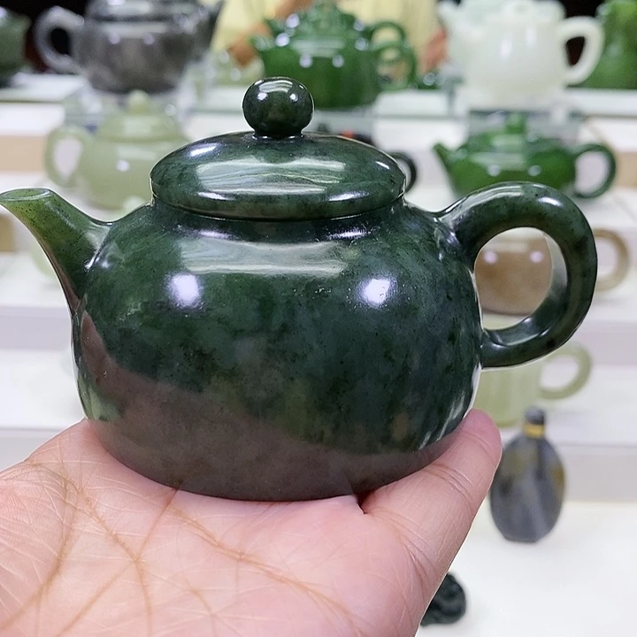 未镶嵌和田玉挂件茶壶130m l