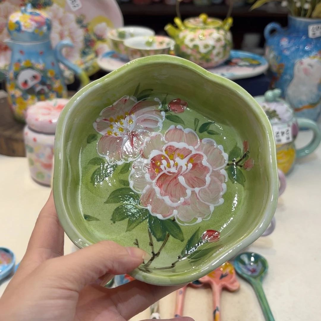 景德镇手绘高温釉下彩陶瓷茶具