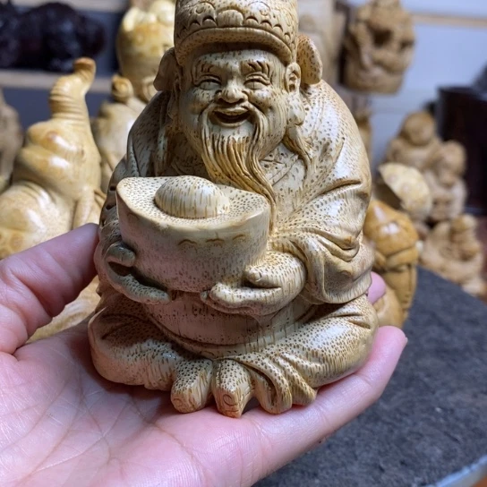 福***缘竹手工制作摆件手把老粉漏
