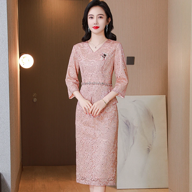 十一结婚喜婆婆礼服2025新款婚宴装改良旗袍裙喜妈妈婚礼敬酒喜服