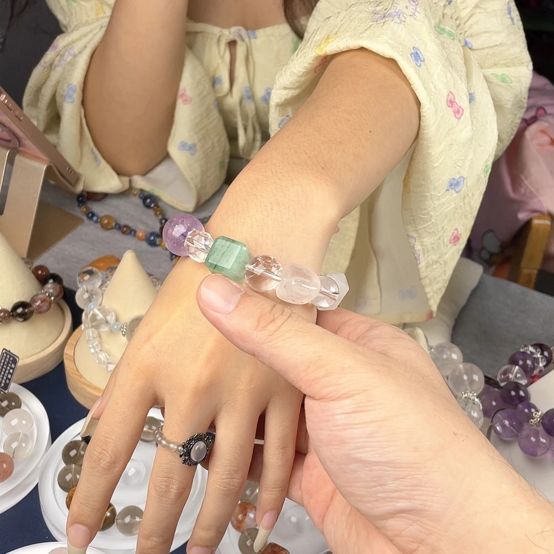 银S925镀金镶嵌手链水晶