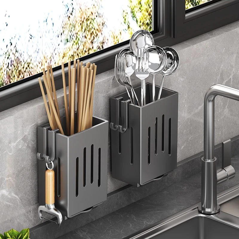 杰斯华筷子收纳盒厨房筷子笼壁挂式筷笼家用刀具筷子筒牙贴置物架