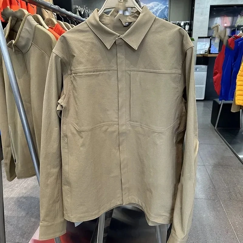 衬衫式外套 工装外套男士拼接剪裁的抗磨耐撕裂