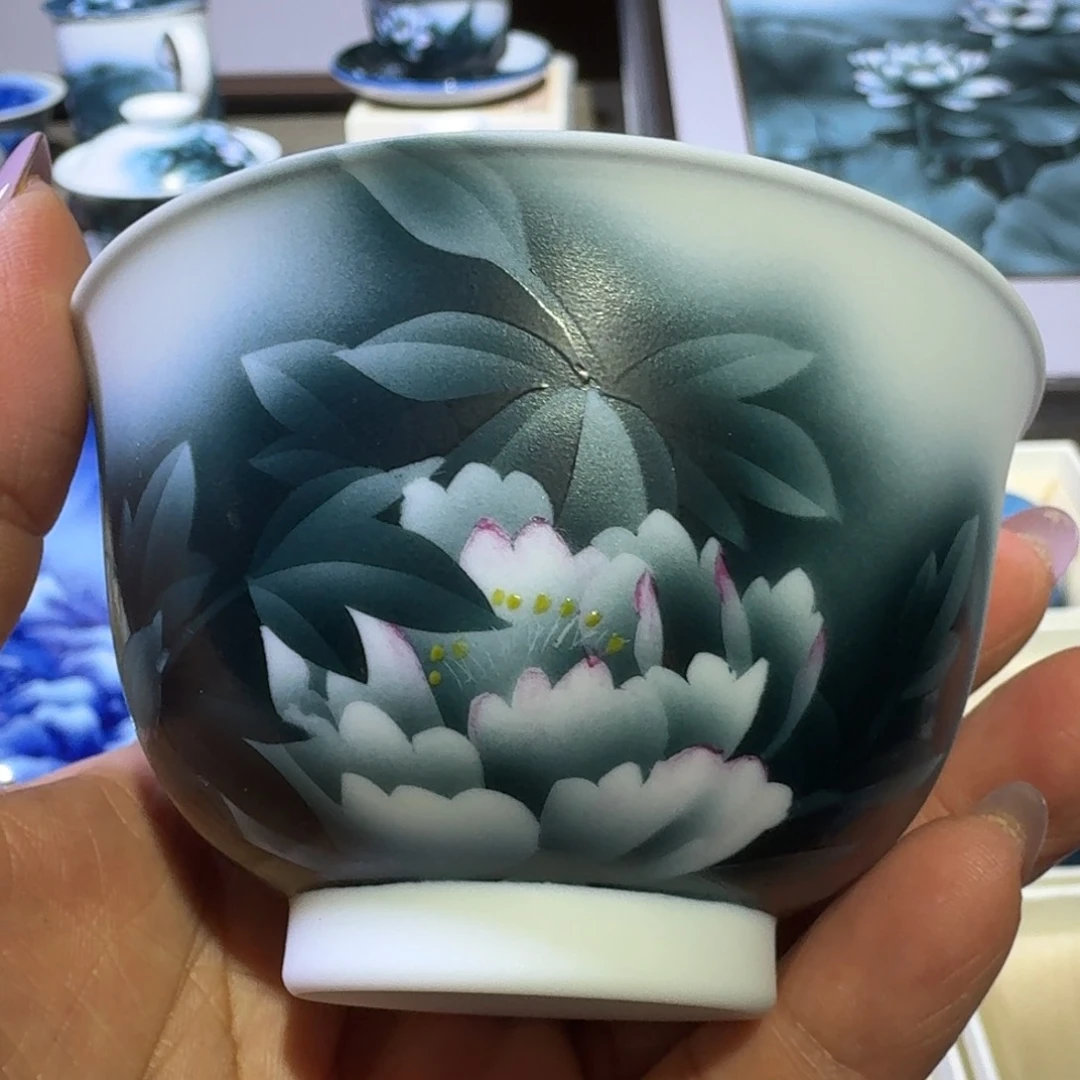 景德镇陶瓷手绘手工单杯
