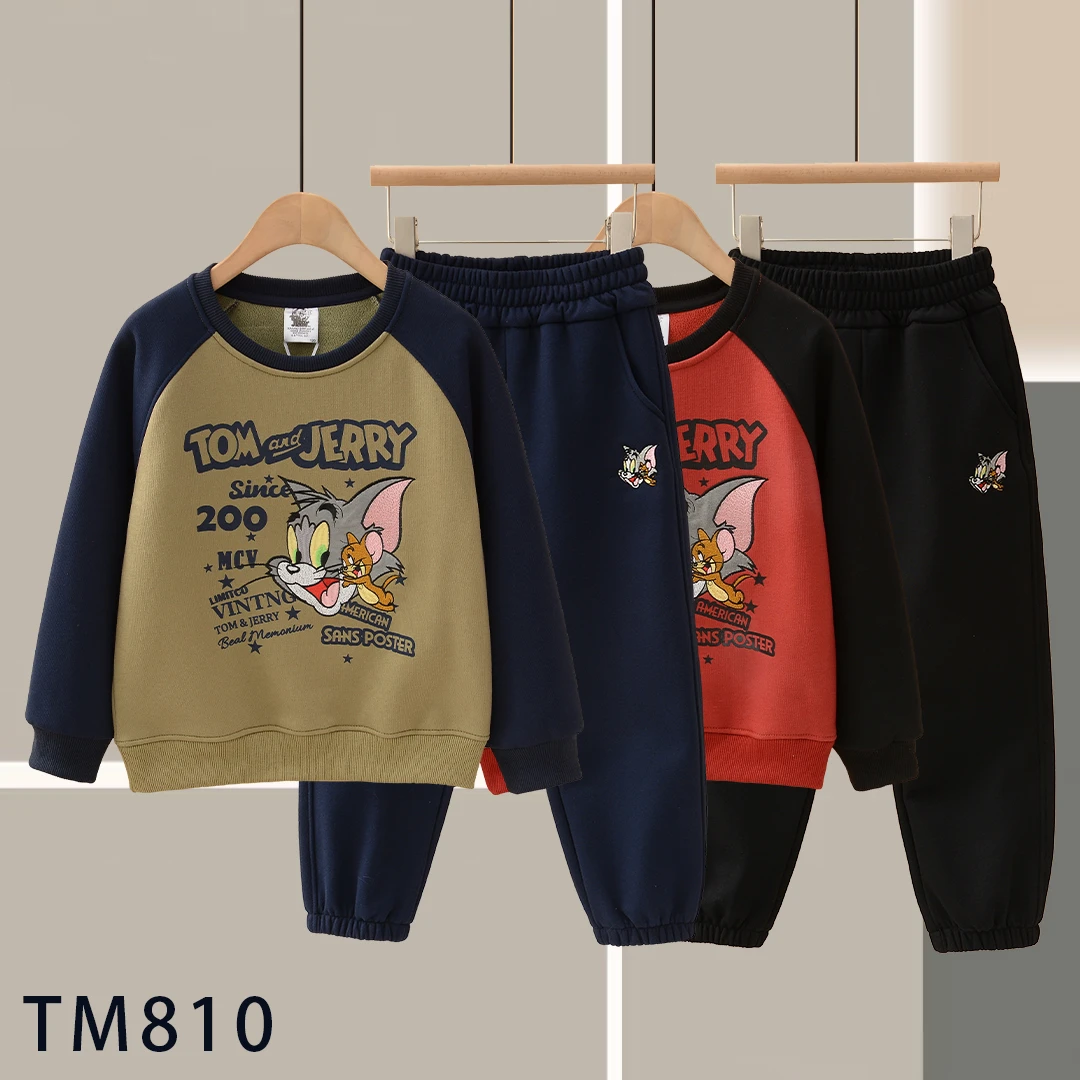 TM810重工刺绣卡通儿童套装