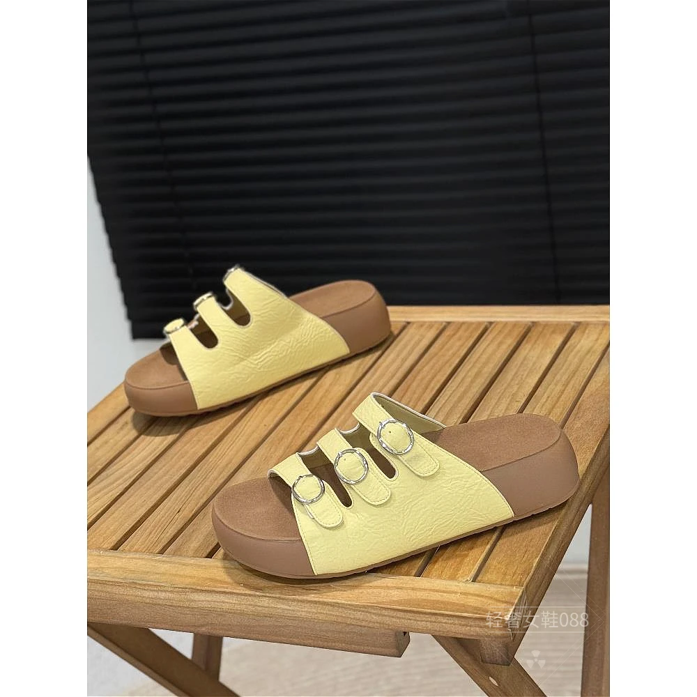 踩屎感厚底拖鞋女夏季外穿2025新款百搭配裙子时尚一字拖沙滩凉鞋