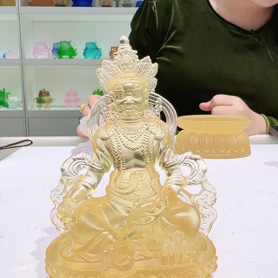 【闪购商品】手工艺品琉璃黄财神 13cm