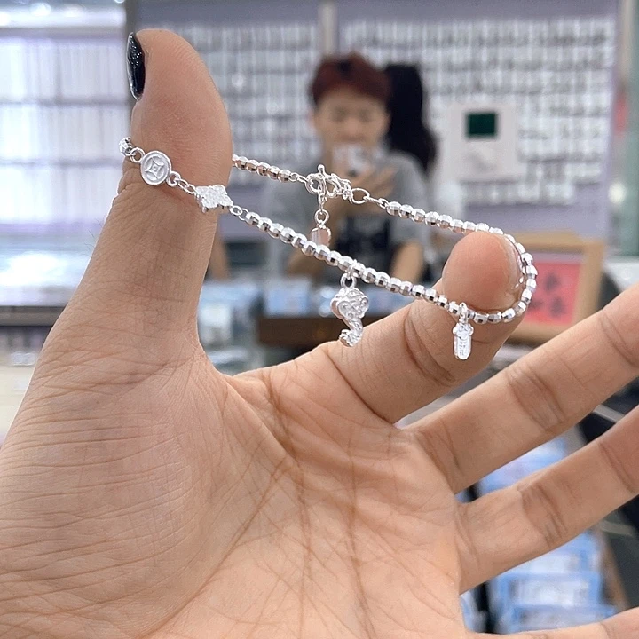 足银足银999手链如意