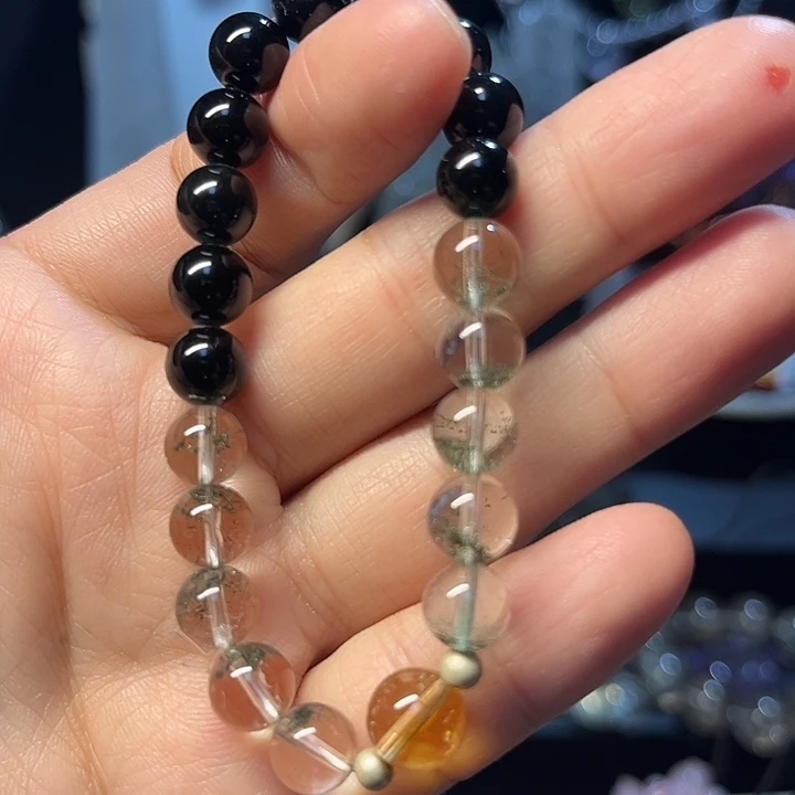 手链未镶嵌水晶天然绿幽灵手串