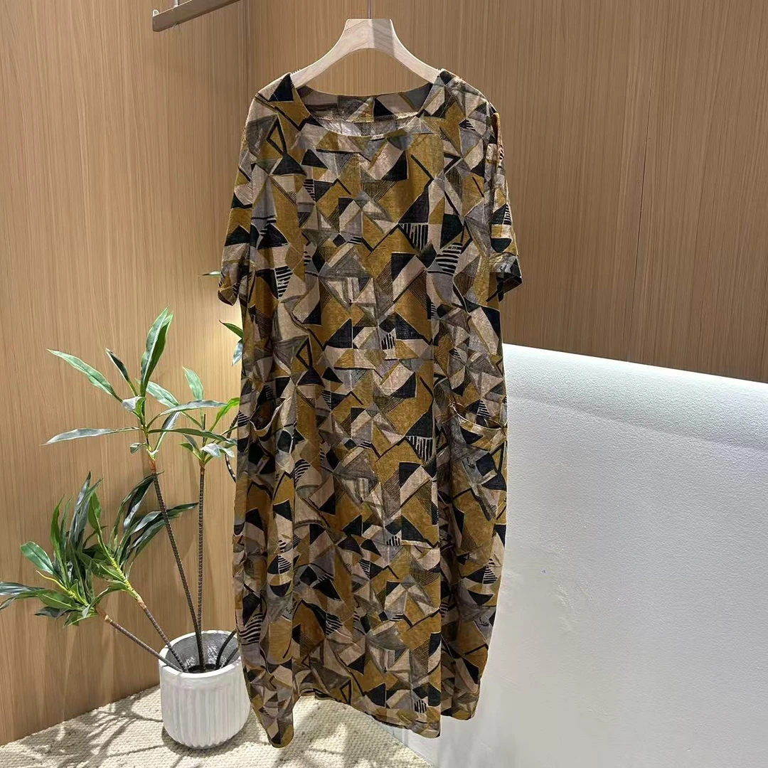 11410新款夏季优雅减龄宽松花卉显瘦连衣裙QZ