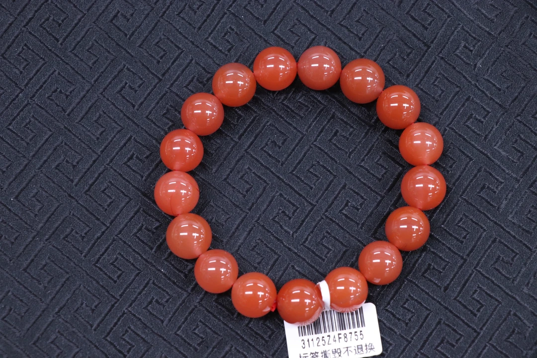 原矿无优化天然南红保山西山杨柳单圈12mm左右