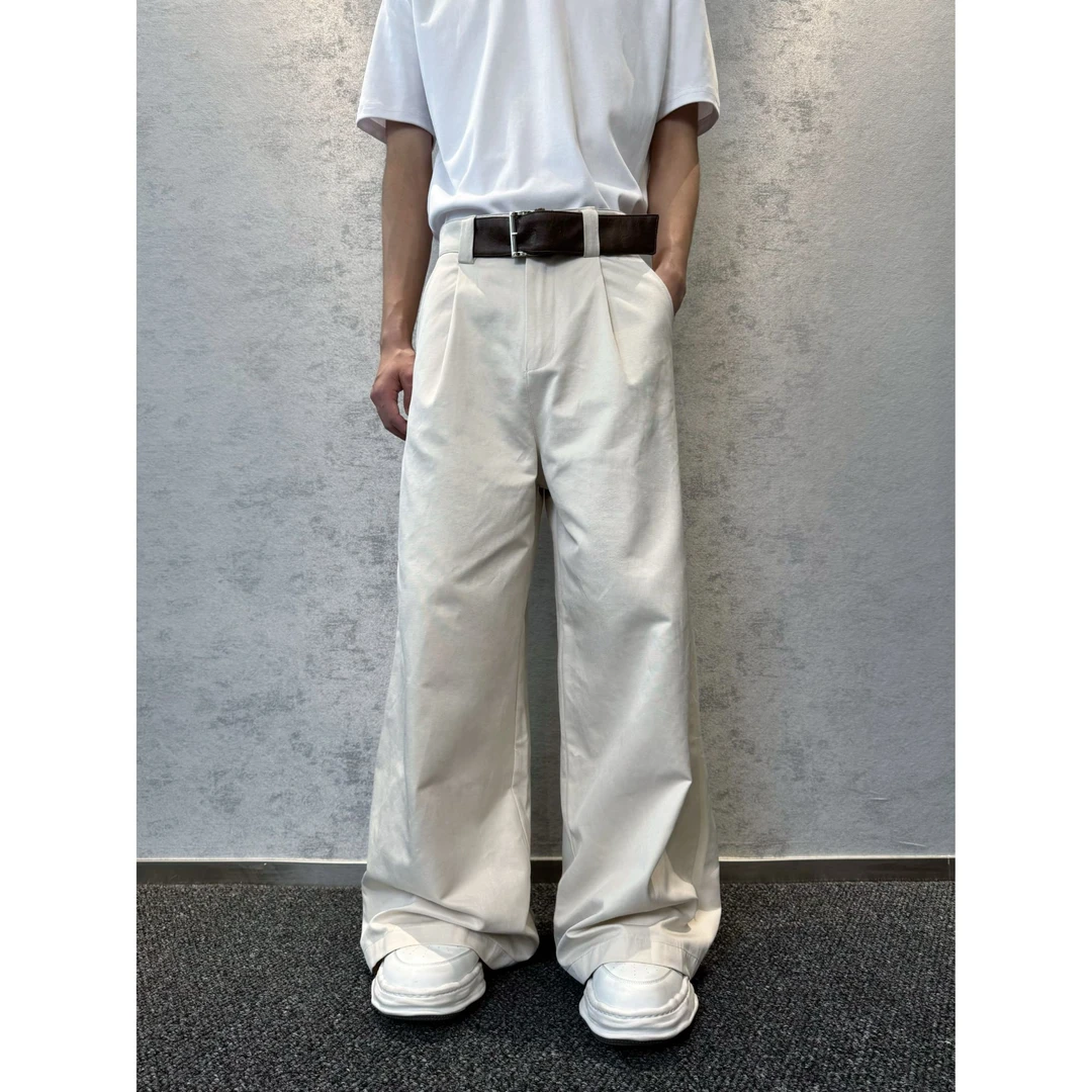 【断码清仓 无码不补】高腰韩版阔腿微喇休闲裤自带皮带扣百搭