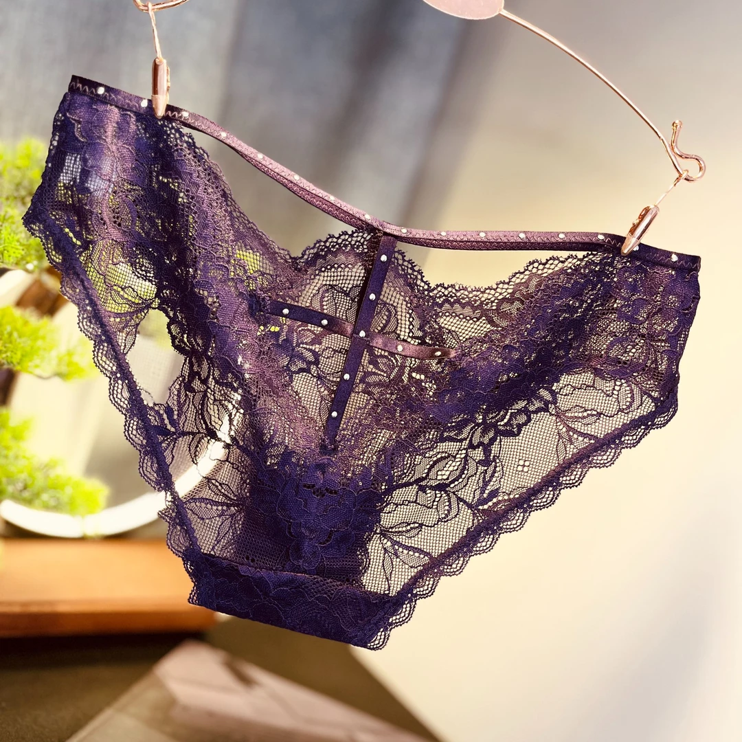 法式轻奢蕾丝镂空性感女士内裤透气柔软亲肤三角裤夏季无痕诱惑