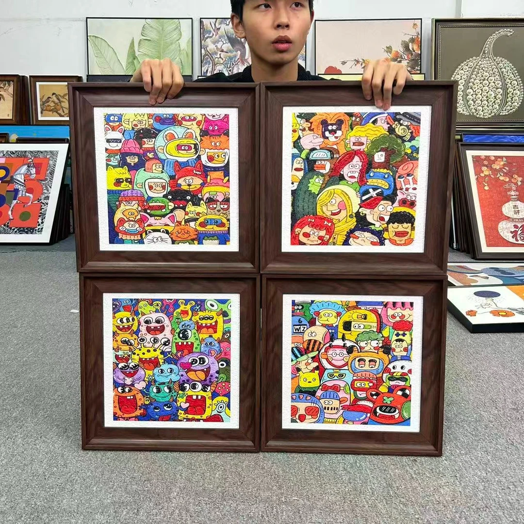 中古风卡通动漫儿童房客厅装饰画宿舍小众艺术餐厅玄关挂壁画404